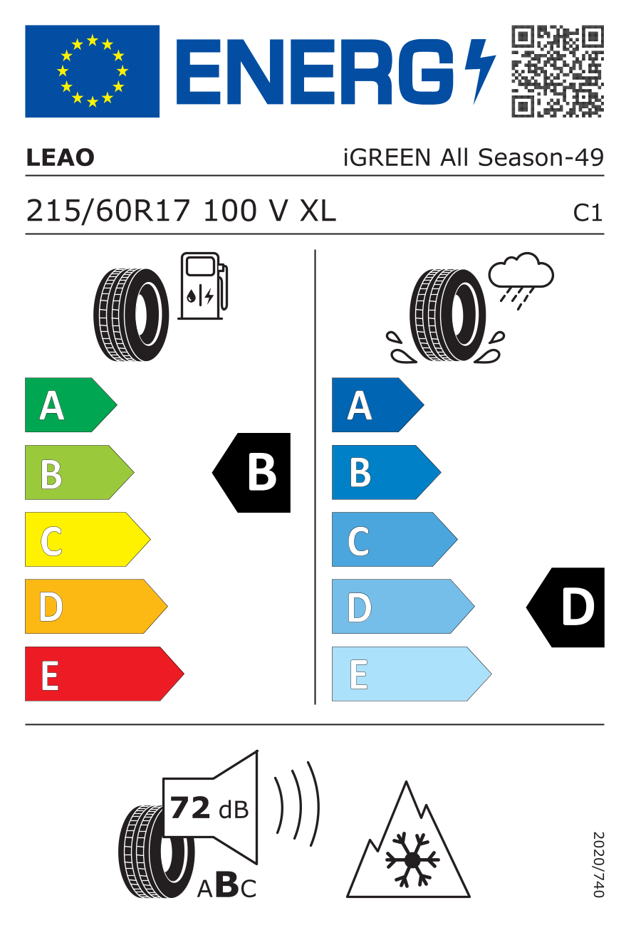 215/60R17 100V XL iGREEN All Season
